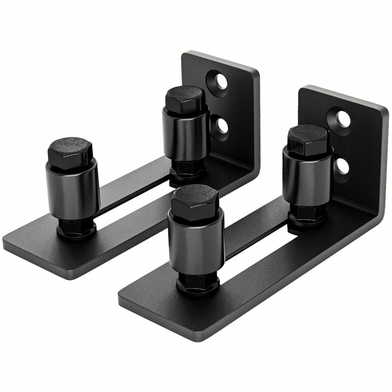 SMARTSTANDARD Sliding Barn Door Bottom Adjustable Floor Guide Roller, Black, Smoothly and Quietly, Easy to Install (2 Rollers) 2PCS - Image 1